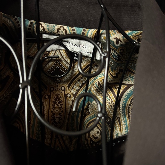 Tahari Brown suit with Paisley Lining - Picture 2 of 8